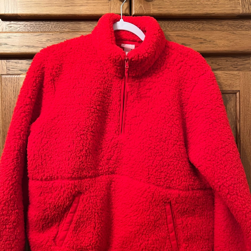 Vibrant Red Kids Fleece Jacket